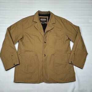 Field Tested Guide Gear Beige Canvas Blanket-Lined Chore Coat Jacket Mens XL